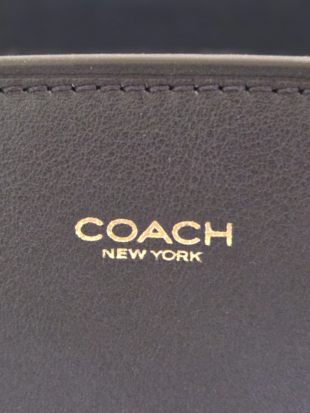 Coach Empire 34-Navy with Gold Hardware - Picture 2 of 10